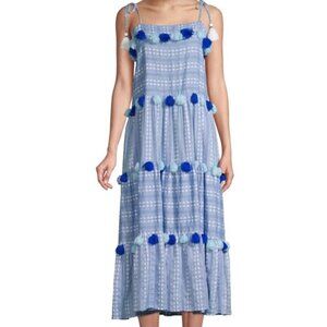 Tessora‎ Lola Tie Tassel Dress Blue Medium